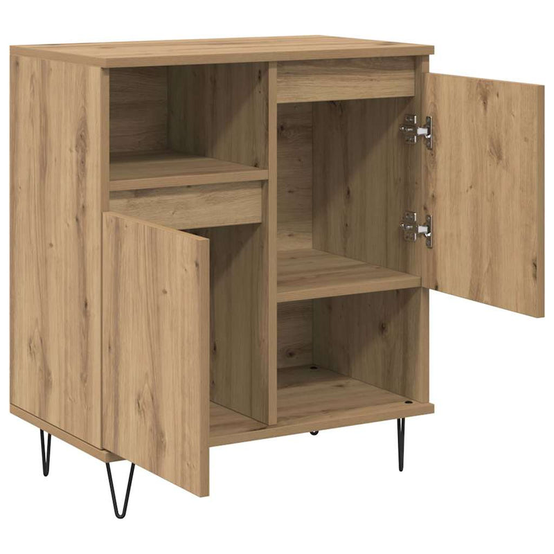 vidaXL Oldalszekrények 3 pcs kézműves tölgy 180 x 35 x 70 cm Faanyag