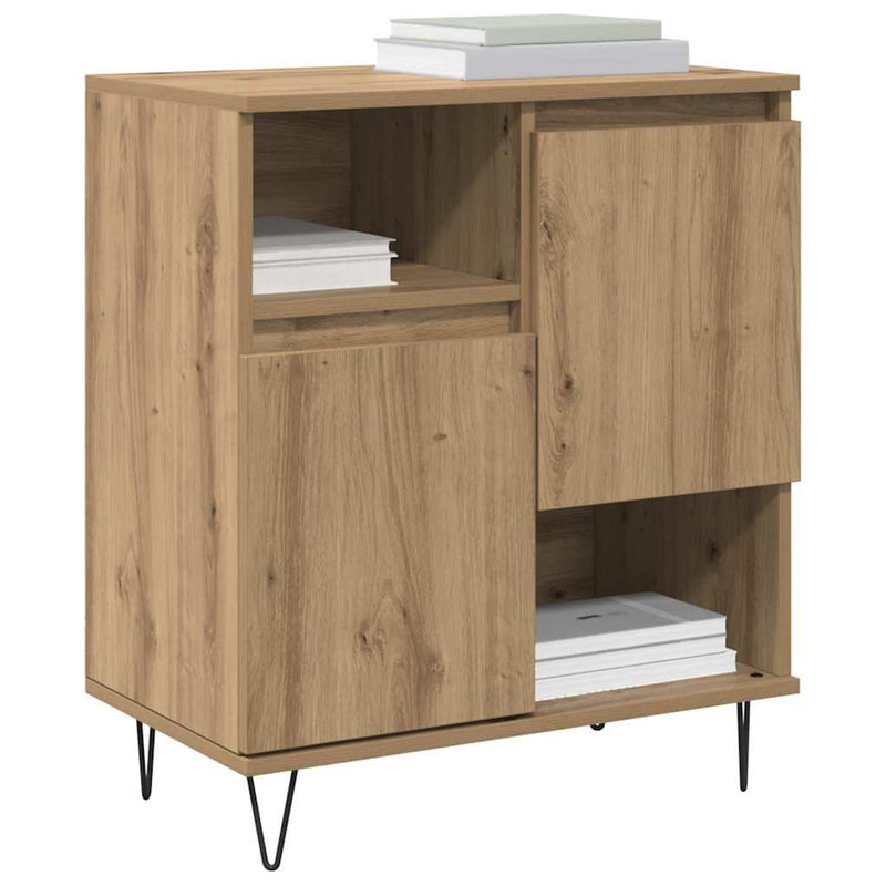 vidaXL Oldalszekrények 3 pcs kézműves tölgy 180 x 35 x 70 cm Faanyag