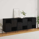 vidaXL Széf 3 pcs Fekete tölgy 60 x 35 x 70 cm