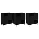 vidaXL Széf 3 pcs Fekete tölgy 60 x 35 x 70 cm