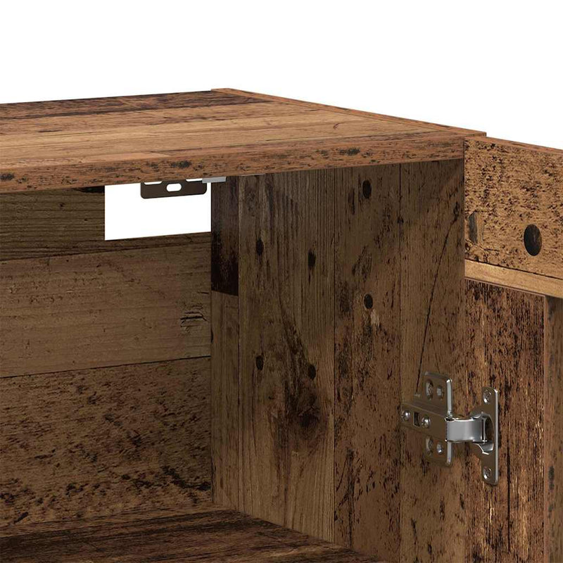 vidaXL Fali Szekrények 2 pcs Régi fa 69.5 x 34 x 90 cm Tömör fa