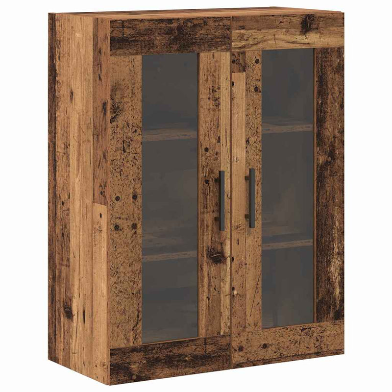 vidaXL Fali Szekrények 2 pcs Régi fa 69.5 x 34 x 90 cm Tömör fa