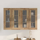 vidaXL Fali Szekrények 2 db Artisan tölgy és Fekete 69,5 x 34 x 90 cm