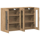vidaXL Fali Szekrények 2 db Artisan tölgy és Fekete 69,5 x 34 x 90 cm