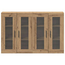 vidaXL Fali Szekrények 2 pcs Artisan tölgy és Fekete 69,5 x 34 x 90 cm