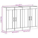 vidaXL Fali Szekrények 2 pcs Artisan tölgy és Fekete 69,5 x 34 x 90 cm