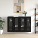 vidaXL Fali Szekrények 2 pcs Musta tammi 69,5 x 34 x 90 cm Faanyag