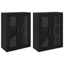 vidaXL Fali Szekrények 2 pcs Musta tammi 69,5 x 34 x 90 cm Faanyag