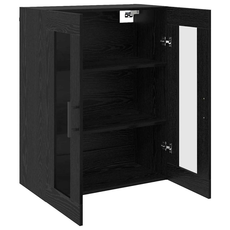 vidaXL Fali Szekrények 2 pcs Musta tammi 69.5 x 34 x 90 cm Faanyag