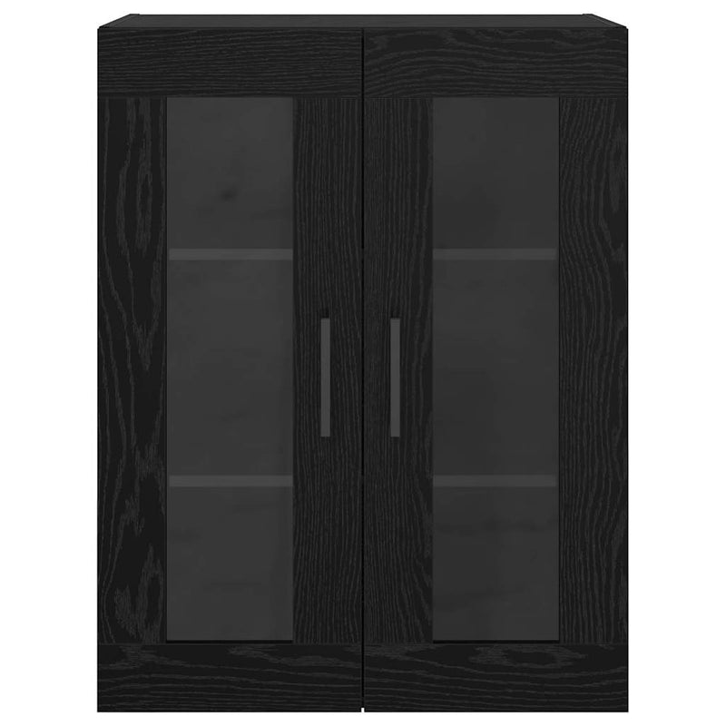 vidaXL Fali Szekrények 2 pcs Musta tammi 69.5 x 34 x 90 cm Faanyag