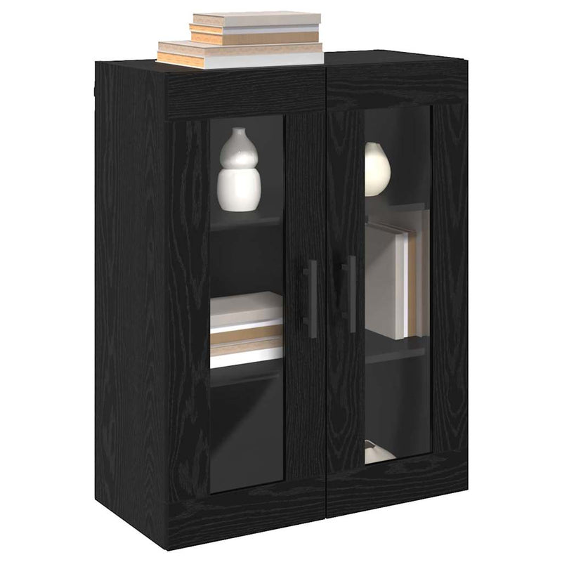 vidaXL Fali Szekrények 2 pcs Musta tammi 69.5 x 34 x 90 cm Faanyag