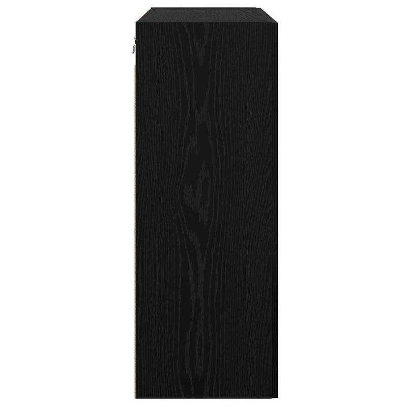 vidaXL Fali Szekrények 2 pcs Musta tammi 69.5 x 34 x 90 cm Faanyag