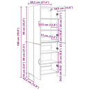 vidaXL Magasfiú Régi fa 69.5 x 34 x 180 cm Faanyag