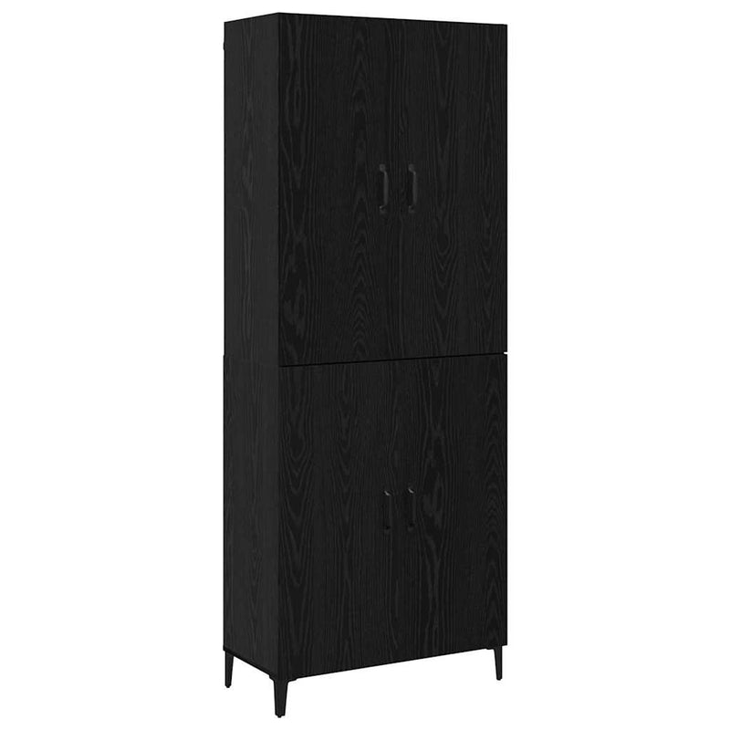 vidaXL Magasfiú 2 pcs Musta tammi 69.5 x 34 x 180 cm Faanyag