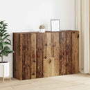 vidaXL Fali szekrény 2 pcs Öreg fa 69,5 x 34 x 90 cm Faanyag