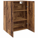 vidaXL Fali szekrény 2 pcs Öreg fa 69,5 x 34 x 90 cm Faanyag