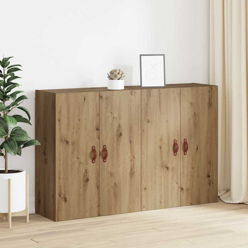 vidaXL Fali Szekrények 2 pcs kézműves tölgy 69.5 x 34 x 90 cm Faanyag
