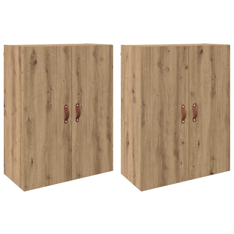 vidaXL Fali Szekrények 2 pcs kézműves tölgy 69.5 x 34 x 90 cm Faanyag