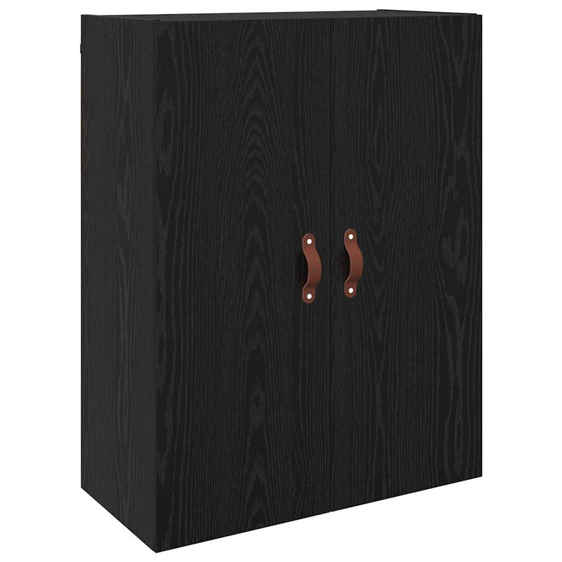 vidaXL Fali Szekrények 2 pcs Musta tammi 69.5 x 34 x 90 cm Faanyag