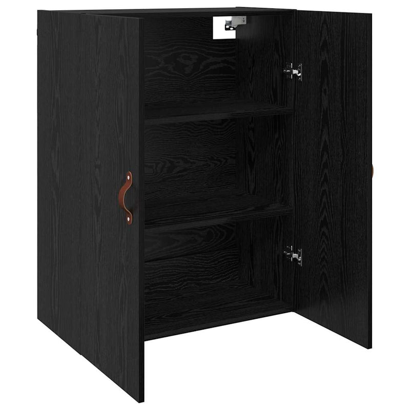 vidaXL Fali Szekrények 2 pcs Musta tammi 69.5 x 34 x 90 cm Faanyag