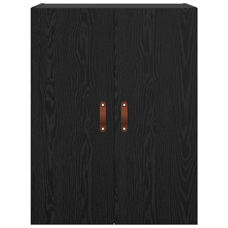vidaXL Fali Szekrények 2 pcs Musta tammi 69.5 x 34 x 90 cm Faanyag