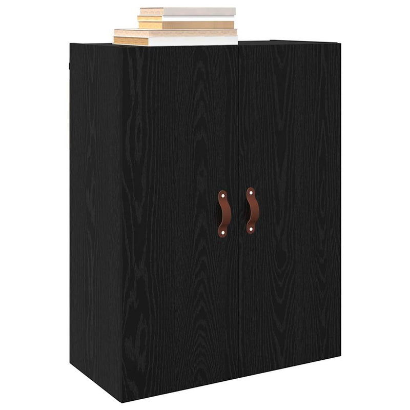 vidaXL Fali Szekrények 2 pcs Musta tammi 69.5 x 34 x 90 cm Faanyag