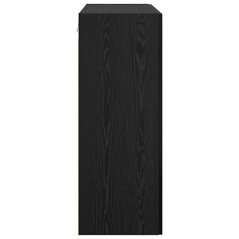 vidaXL Fali Szekrények 2 pcs Musta tammi 69.5 x 34 x 90 cm Faanyag