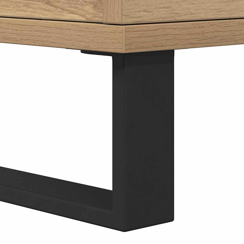 vidaXL Oldalszekrények 3 pcs kézműves tölgy 180 x 35 x 70 cm Faanyag