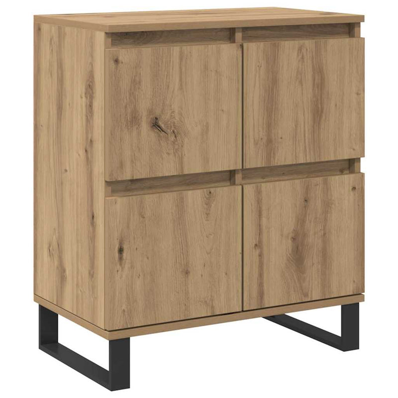 vidaXL Oldalszekrények 3 pcs kézműves tölgy 180 x 35 x 70 cm Faanyag