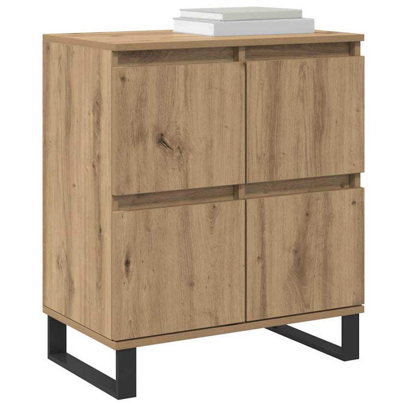 vidaXL Oldalszekrények 3 pcs kézműves tölgy 180 x 35 x 70 cm Faanyag