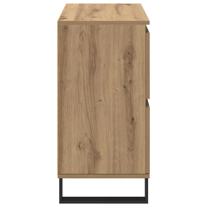 vidaXL Oldalszekrények 3 pcs kézműves tölgy 180 x 35 x 70 cm Faanyag