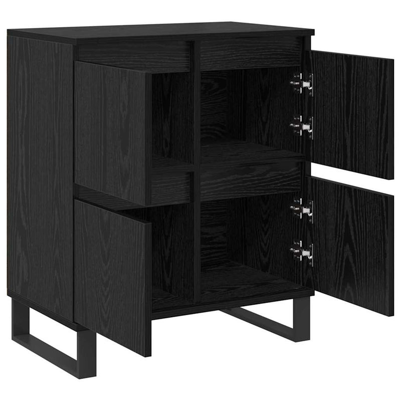 vidaXL Oldalszekrények 3 pcs Musta tammi 180 x 35 x 70 cm Faanyag