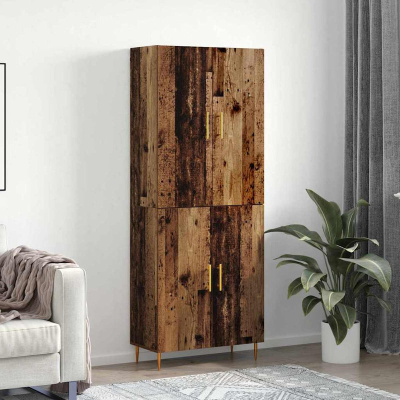 vidaXL Magasfiú Régi fa 69.5 x 34 x 180 cm Faanyag