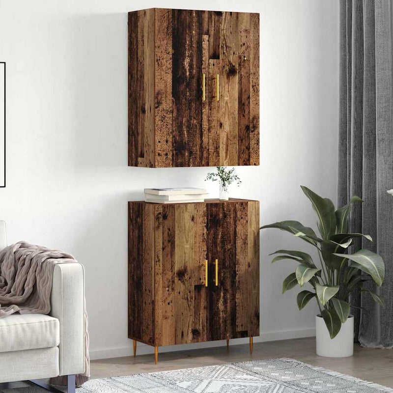 vidaXL Magasfiú Régi fa 69.5 x 34 x 180 cm Faanyag