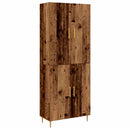 vidaXL Magasfiú Falra szerelhető Régi fa 69,5 x 34 x 180 cm Faanyag