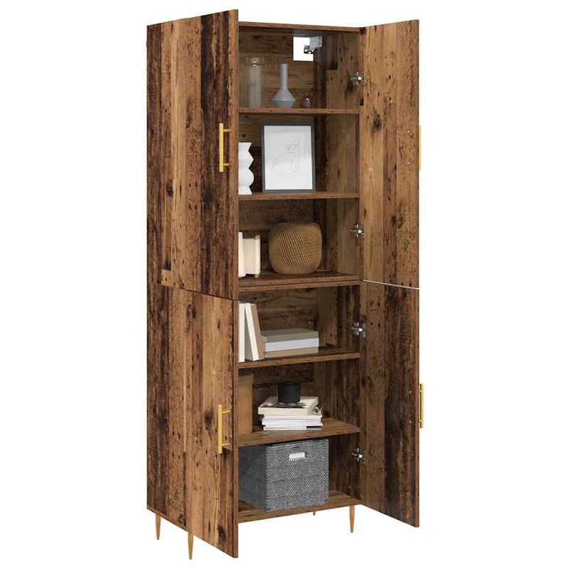vidaXL Magasfiú Régi fa 69.5 x 34 x 180 cm Faanyag