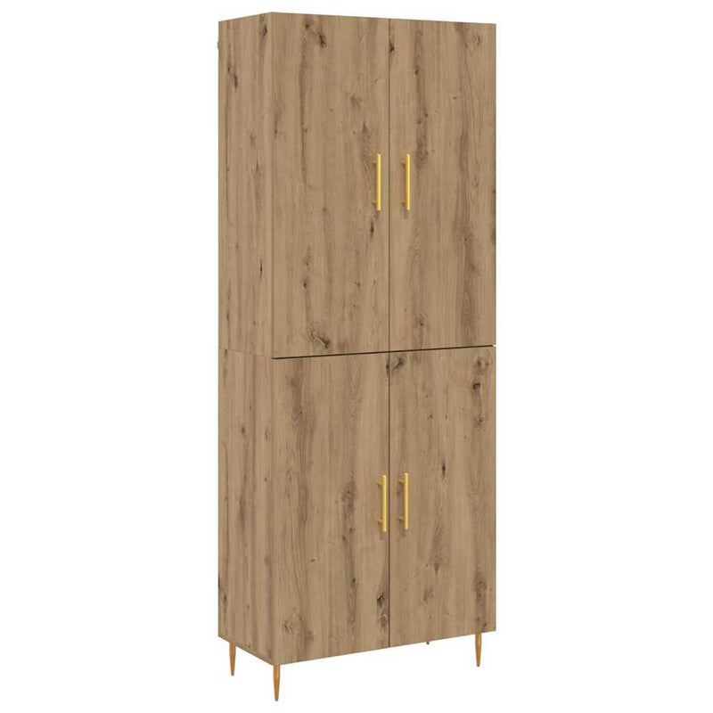 vidaXL Magasfiú kézműves tölgy 69.5 x 34 x 180 cm Faanyag
