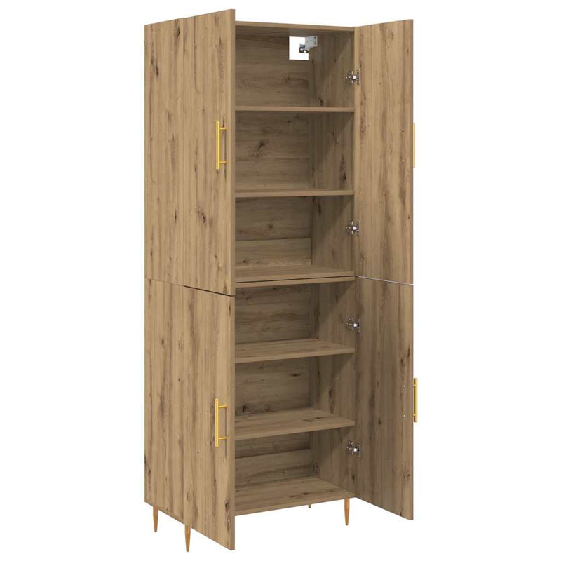 vidaXL Magasfiú kézműves tölgy 69.5 x 34 x 180 cm Faanyag