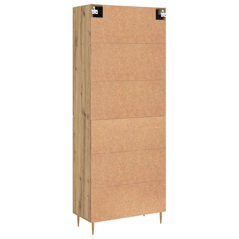 vidaXL Magasfiú kézműves tölgy 69.5 x 34 x 180 cm Faanyag