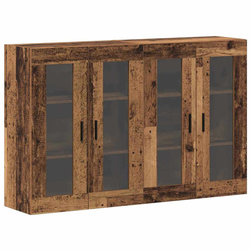 vidaXL Fali Szekrények 2 pcs Régi fa 69.5 x 34 x 90 cm