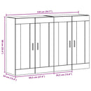 vidaXL Fali Szekrények 2 pcs Régi fa 69,5 x 34 x 90 cm Faanyag