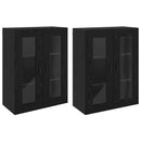 vidaXL Fali Szekrények 2 pcs Musta tammi 69,5 x 34 x 90 cm Faanyag