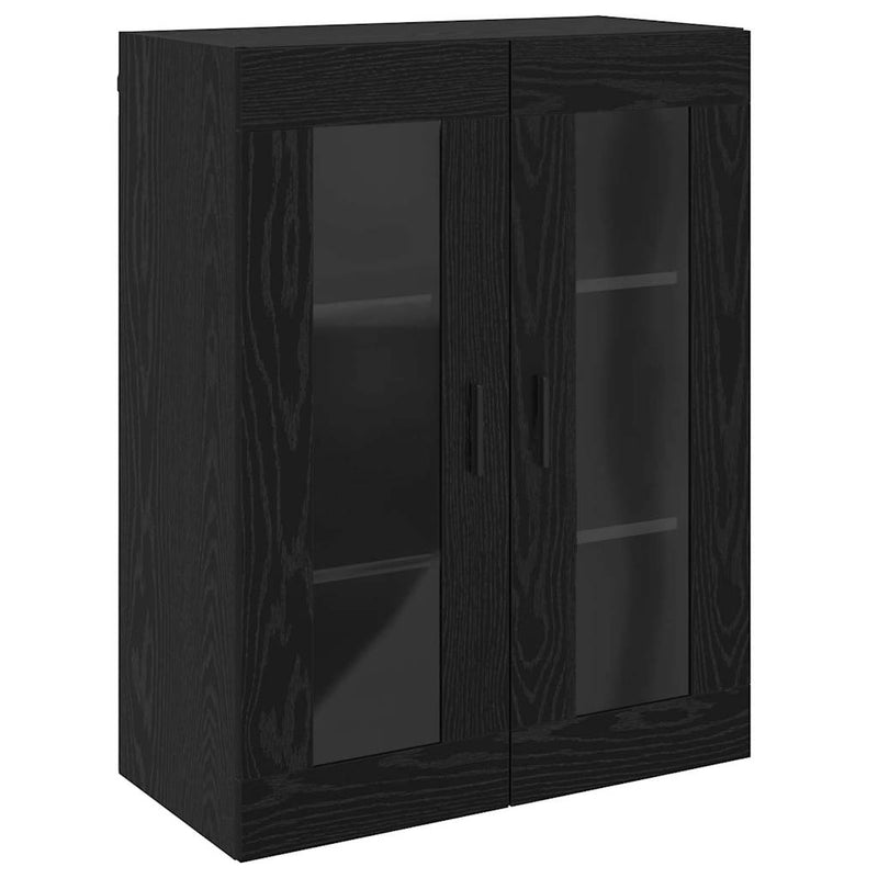 vidaXL Fali Szekrények 2 pcs Musta tammi 69.5 x 34 x 90 cm Faanyag