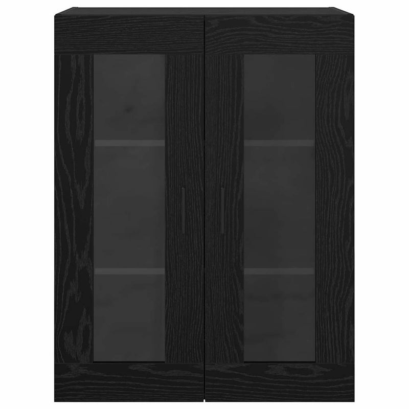 vidaXL Fali Szekrények 2 pcs Musta tammi 69.5 x 34 x 90 cm Faanyag