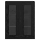vidaXL Fali Szekrények 2 pcs Musta tammi 69,5 x 34 x 90 cm Faanyag