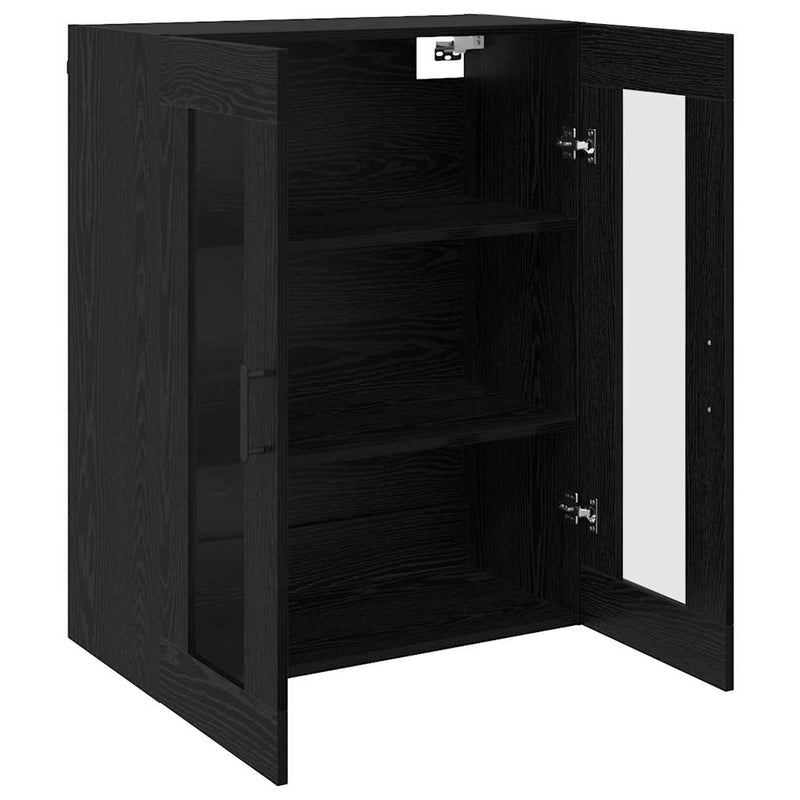 vidaXL Fali Szekrények 2 pcs Musta tammi 69.5 x 34 x 90 cm Faanyag