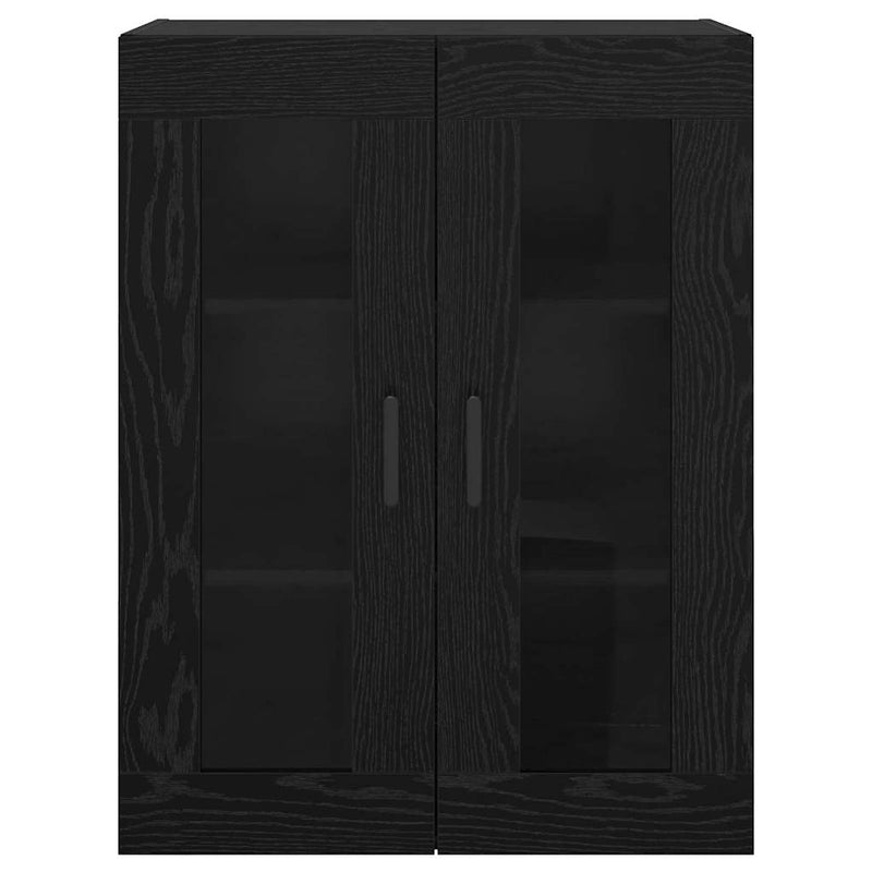vidaXL Fali Szekrények 2 pcs Musta tammi 69.5 x 34 x 90 cm Faanyag