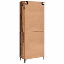 vidaXL Magasfiú 2 db Régi fa 69,5 x 34 x 180 cm Szerelt Fa