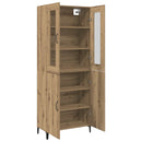 vidaXL Magasfiú 2 pcs Artisan tölgy 69,5 x 34 x 180 cm Faanyag
