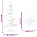 vidaXL Fából készült Karácsonyfa állvánnyal Barna 90 cm Tömör fenyőfa